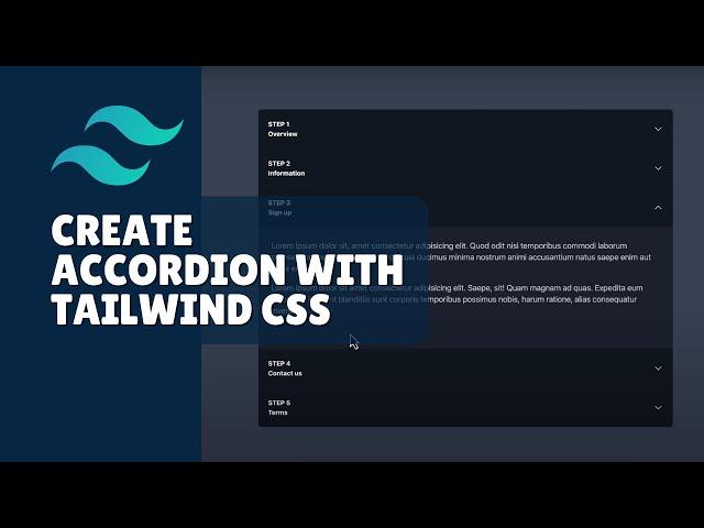 How to create accordion with tailwind css?