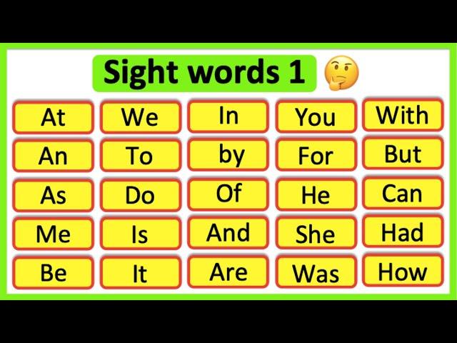 Sight words 1  | Phonics lesson | Learn with examples