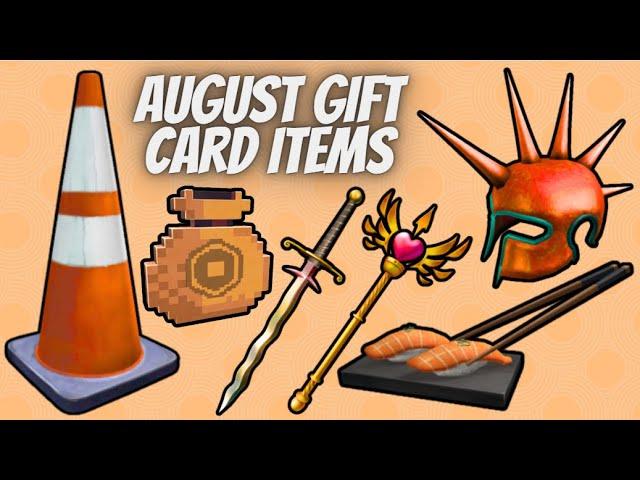 Roblox August 2024 Gift Card Items!