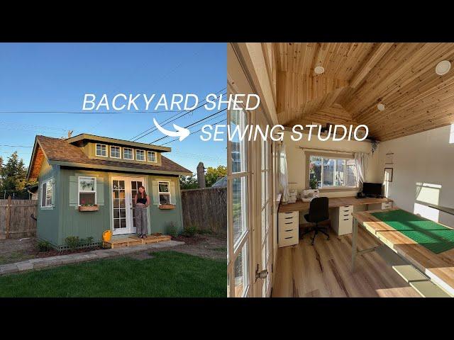 Sewing Studio Tour | Shed Build | Sewing Room Organization