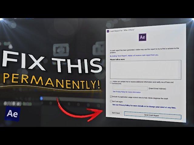 HOW TO FIX AFTER EFFECTS LAGS & CRASHES