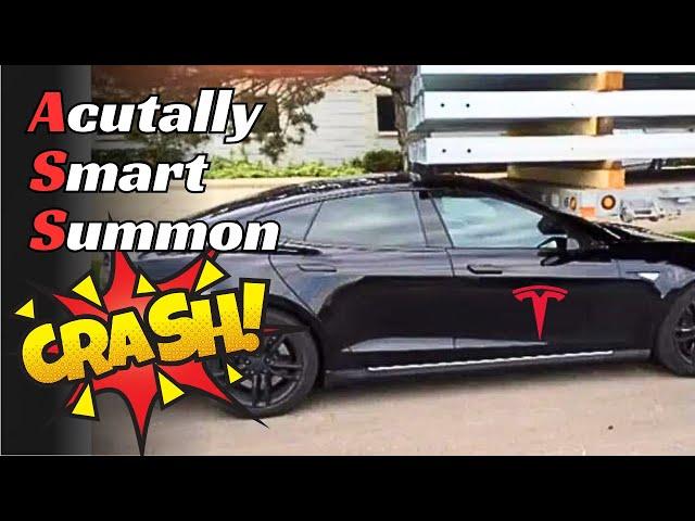 TESLA CRASH During Smart Summon #tesla