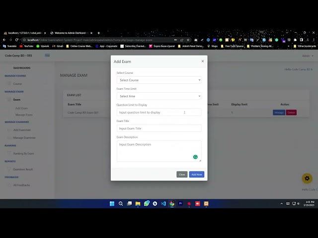 Online Examination System in PHP   PHP Project  || Code Camp BD #php_project #code_camp_bd  2024