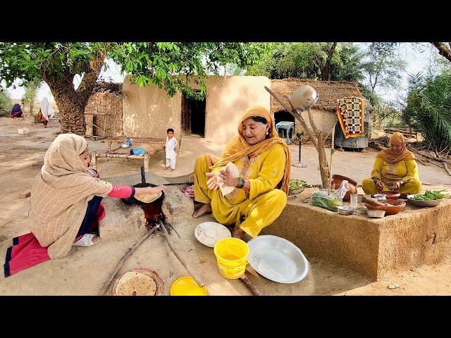 Morning routine of desert women in Summer | Cooking traditional breakfast | Pakistan village Life