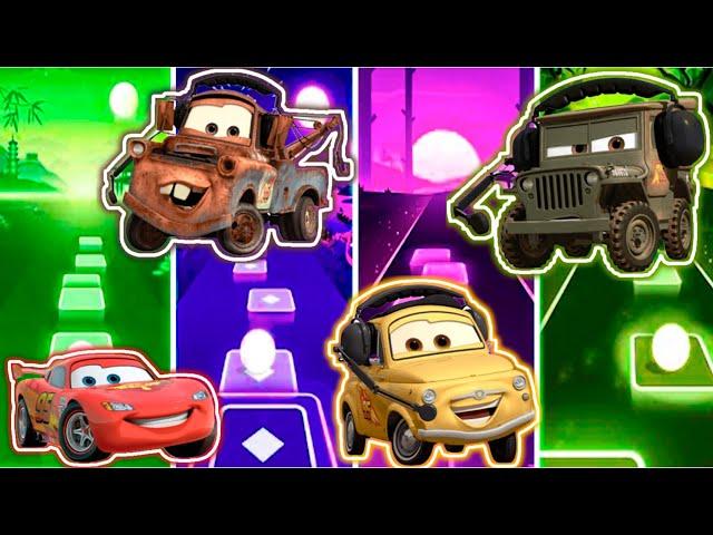 LIGHTNING MCQUEEN- MATER - LYIGI - SARGE | Tiles Hop EDM RUSH