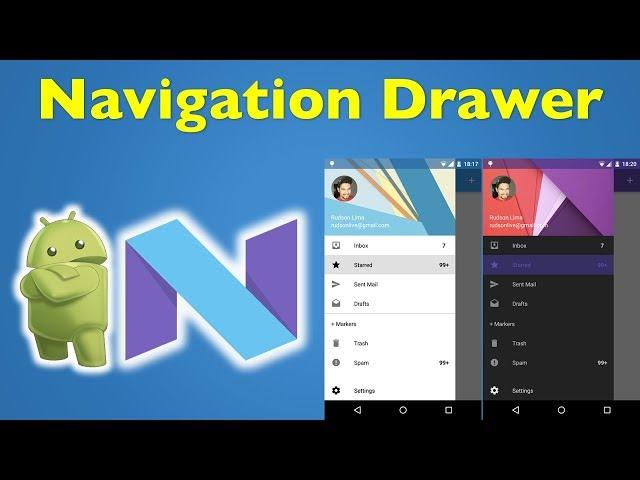 9 Android Material Design- Android Navigation Drawer Tutorial 1