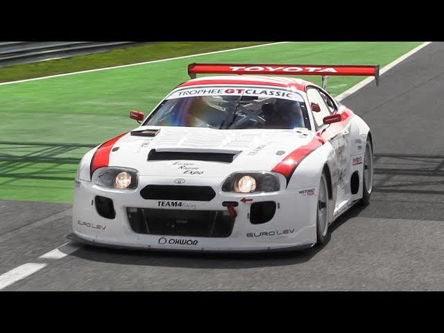 Toyota Supra Mk4 Bi-Turbo GT2 Racing at Monza Circuit! Accelerations, Fly Bys & Sound