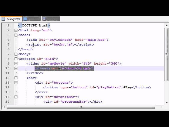 HTML5 Tutorial - 31 - Programming the Video Player