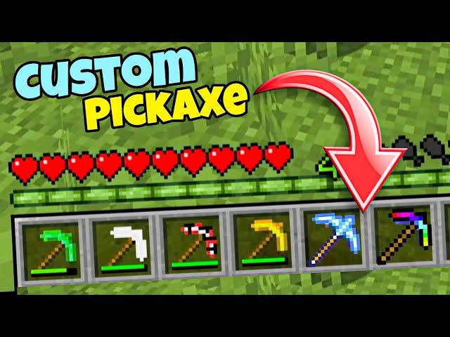 Minecraft, But There are Custom Pickaxes | Mcaddon | Minecraft In Hindi