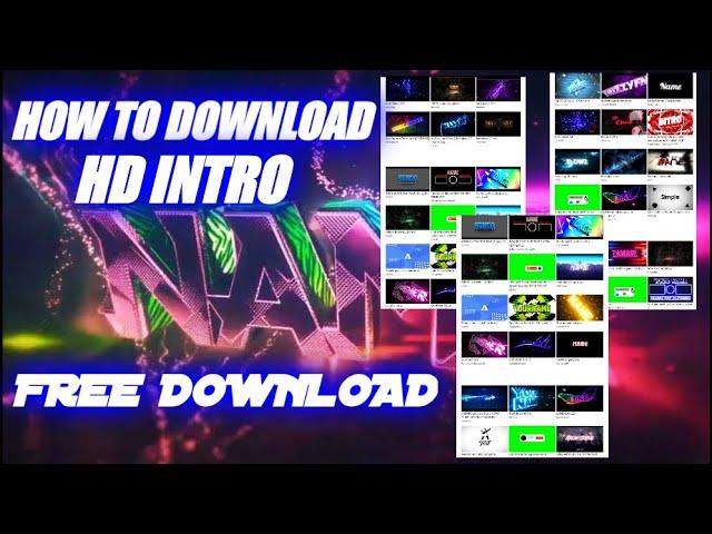 How  to Download 3D Intro in 3 MINUTE FREE DOWNLOAD