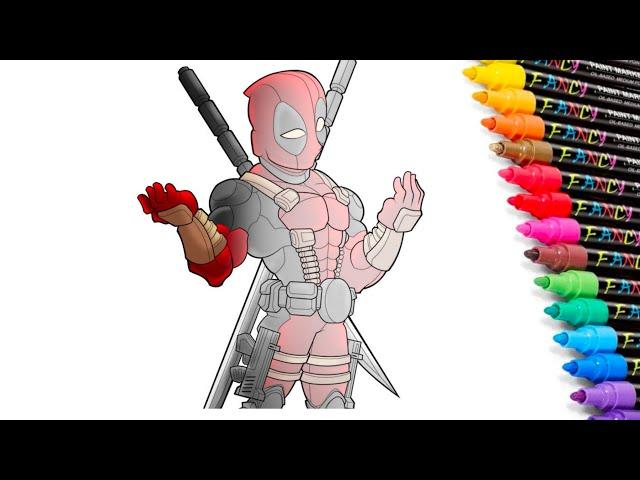 Chibi Deadpool Coloring Pages | Marvel DEADPOOL Coloring Book [NCS]