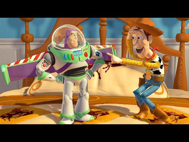 المنافسه بين راعي البقر ورائد الفضاء من سينتصر في النهايه ملخص فيلم حكايه لعبه (toy story )