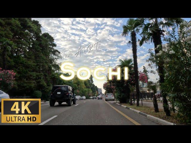 Driving Sochi - Russian Black Sea Coast City - 4K -  На машине по Сочи, Краснодарский край