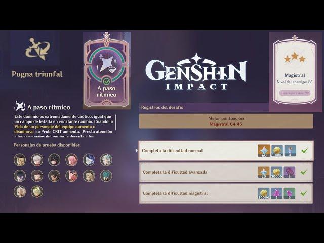 Evento: Purga triunfal | A paso rítmico - Genshin Impact