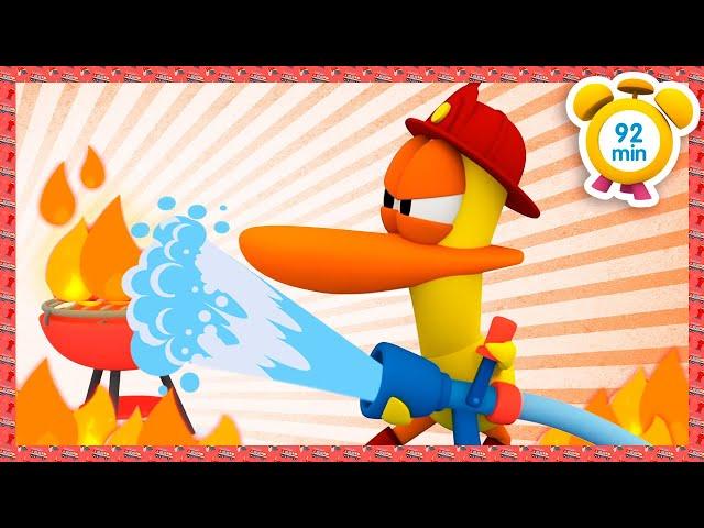 ‍ POCOYO ENGLISH - Pato Becomes the Best Firefighter [92 min] Full Episodes |VIDEOS & CARTOONS