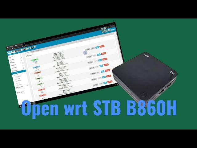 Cara Install OpenWrt Di STB ZTE B860H