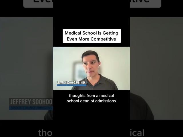 How Hard Is It To Get Into Med School? #premed #premedical #premedadvice #medschool #medicalschool