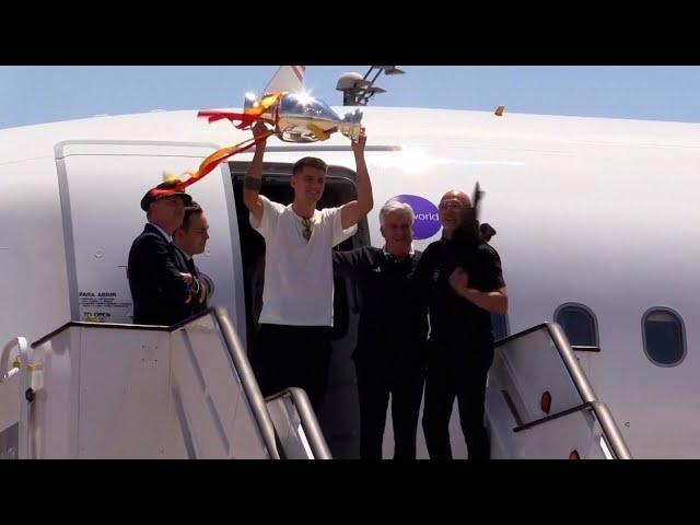 Euro 2024 Champions Spain arrive back in Madrid with trophy 