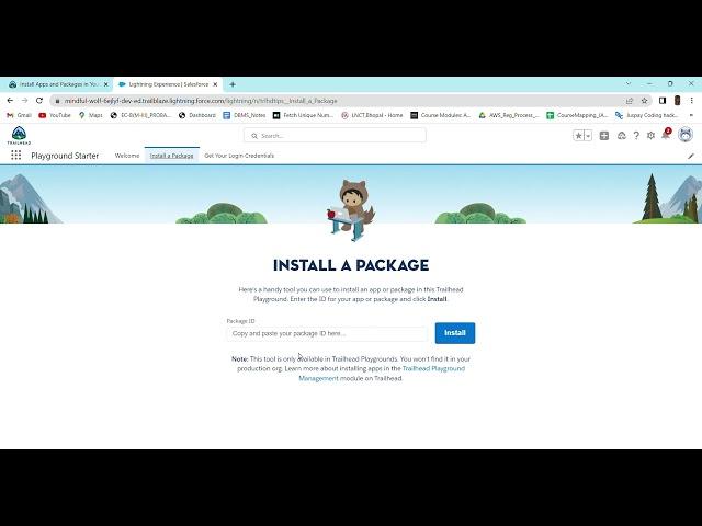 Trailhead Playground Management  Install Apps and Packages in Your Trailhead Playground