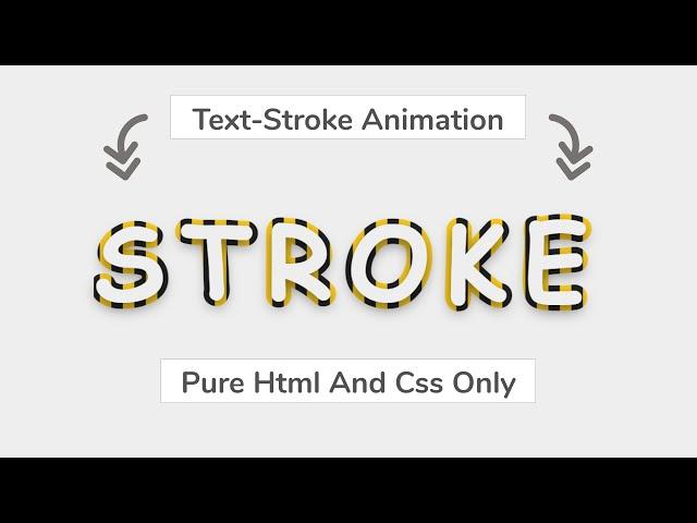 Pure CSS Text STROKE Animation