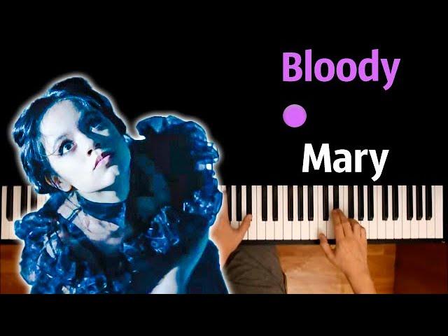  Bloody Mary (НА АНГЛИЙСКОМ) Wednesday - Dance Song ● караоке | PIANO_KARAOKE ● ᴴᴰ + НОТЫ & MIDI