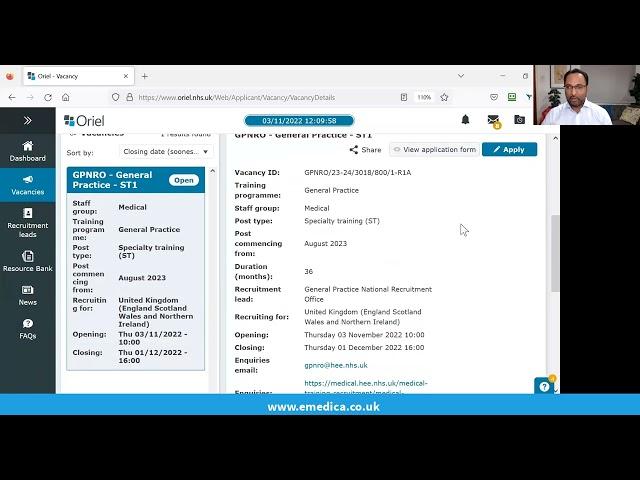 How to Apply for Specialty Training: Oriel - ST1, CT1, ST3 NHS Training Applications