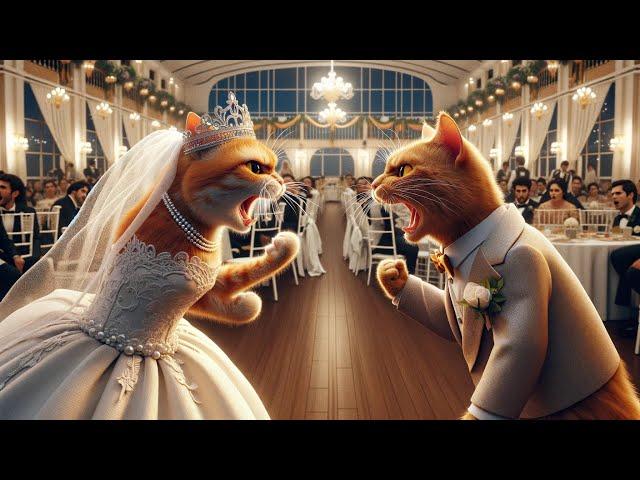 Cats fight at the wedding / Cats Story #cat @LellyStory