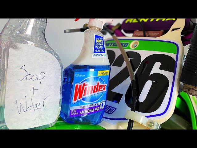 Windex, Soap and Water, Dry? What Works Best to Install Dirt Bike Graphics