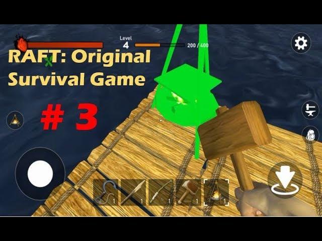 BUILDING THE BONFIRE AND RAINCATCHER | RAFT: Original Survival Game GAMEPLAY Part 3