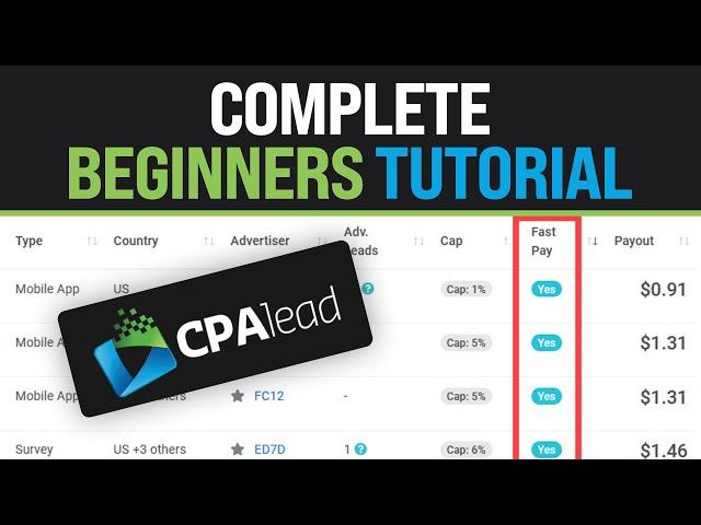 How To Make Money On CPALEAD (2025) Tutorial For Beginners