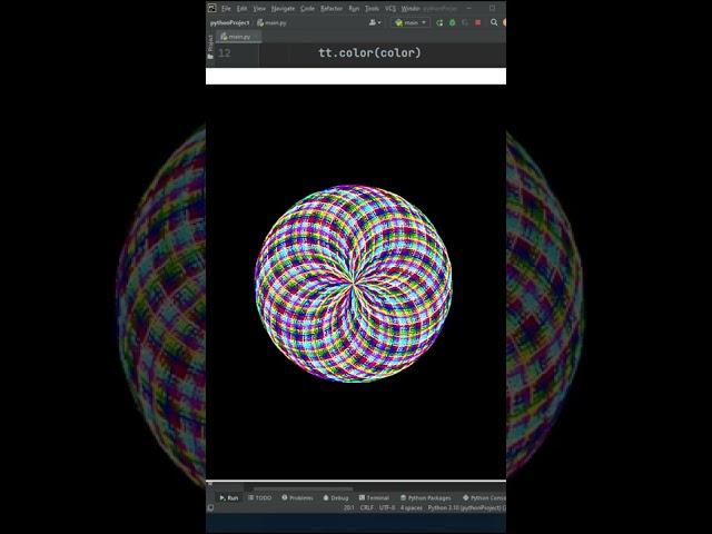 Awesome Circle Spiral Animation | Python Turtle Graphics