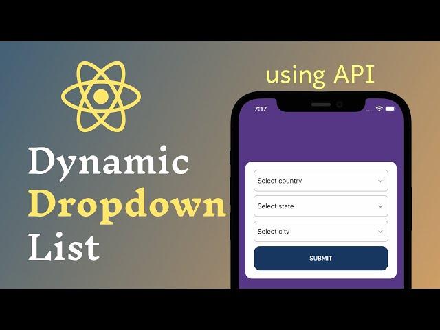 Dynamic Dependent Dropdown List in React Native | Create Cascading Dropdowns