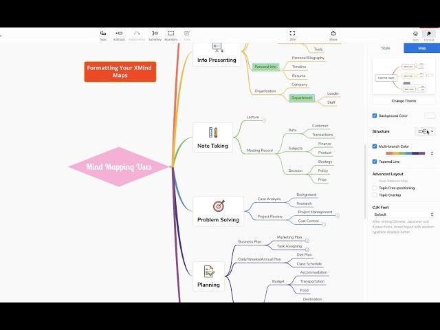 XMind Tutorial - Formatting Your Mind Maps