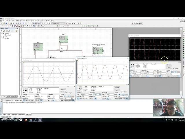 Circuit Simulation for AC voltage measurement using oscilloscope : Group 8 Section 1 EEL 1