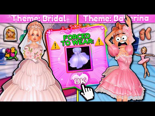 FORCED To WEAR The *Rare* PETAL DRESS For EVERY THEME In DRESS TO IMPRESS! | ROBLOX Challenge