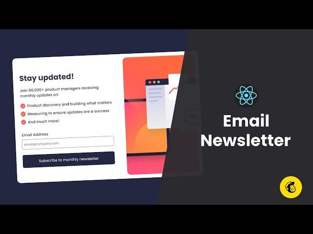 How to build an email newsletter with React - MailChimp Api Integration