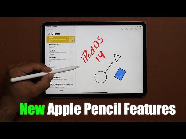 iPadOS 14 Beta running on an iPad Pro - New Apple Pencil Features