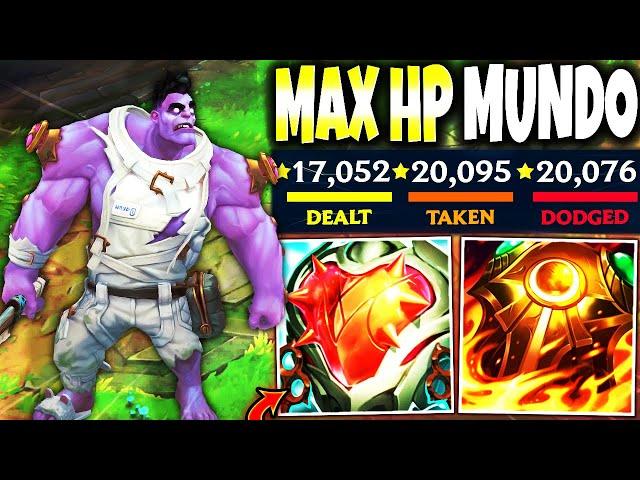 FORCE THEM TO FF with My MAX HP MUNDO Season 13 Build Guide  LoL Top Dr Mundo s13 Gameplay