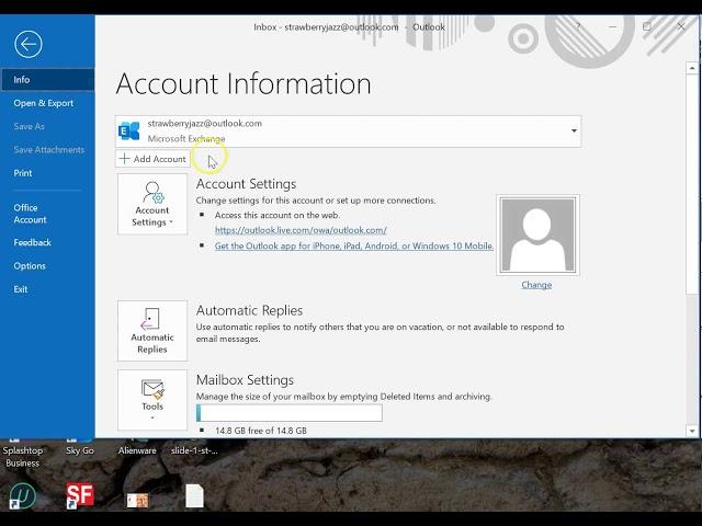 Changing SMTP settings in Outlook 365