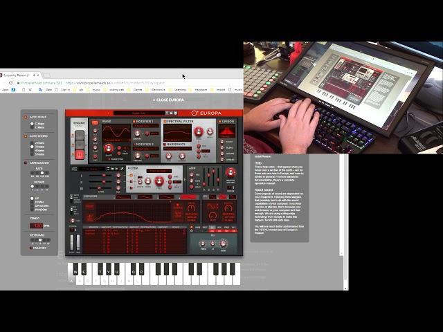 Europa synth in a web browser!
