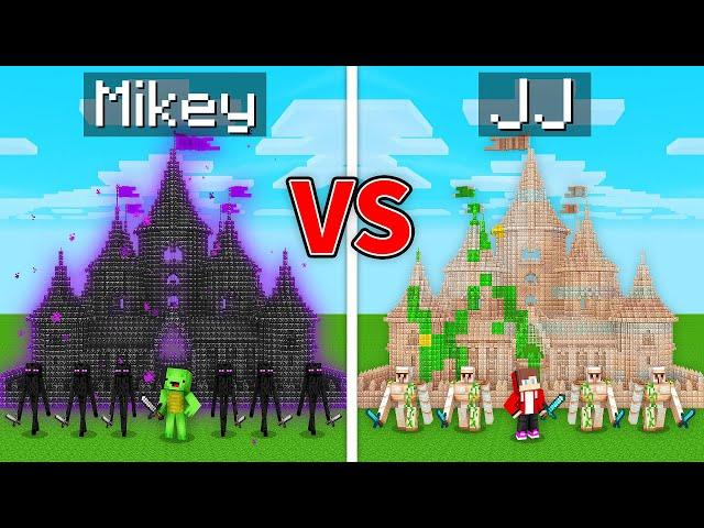 Mikey ENDERMAN Kingdom vs JJ GOLEM Kingdom in Minecraft (Maizen)