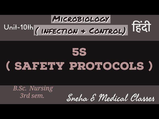 5S ( Safety Protocols ) in Hindi !! Infection Control !!