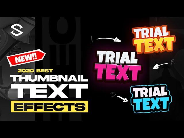 BEST TEXT EFFECTS for YouTube Thumbnails (FREE PSD)