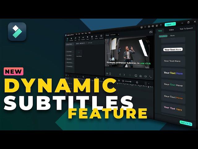 What's NEW IN FILMORA | AI Dynamic Subtitles