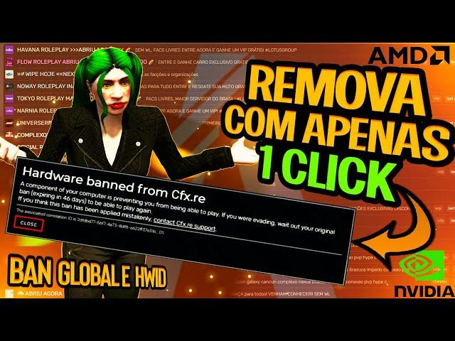 COMO TIRAR BAN DO FIVEM RÁPIDO COM 1 CLICK (AMD/NVIDIA)