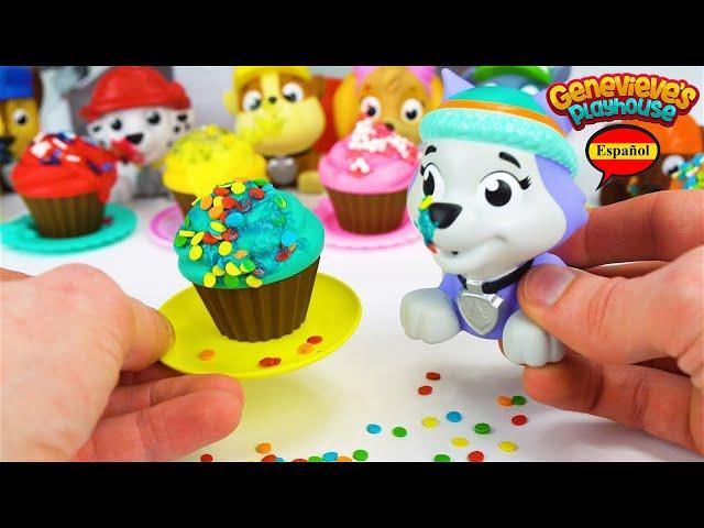 Aprende los Colores con Juguetes Paw Patrol y Tortas!