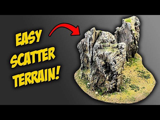 How to build REALISTIC looking rocky outcrops for CHEAP! ~ Warhammer Terrain