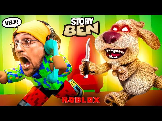 TALKING BEN Roblox Story!  Yes, No, Hahaha - FGTeeV vs. the Psycho Dog