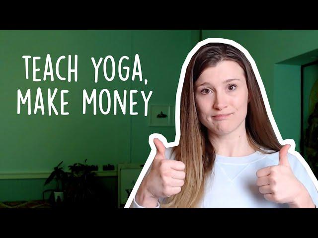 Make MONEY teaching yoga online | 10 ways to create more income