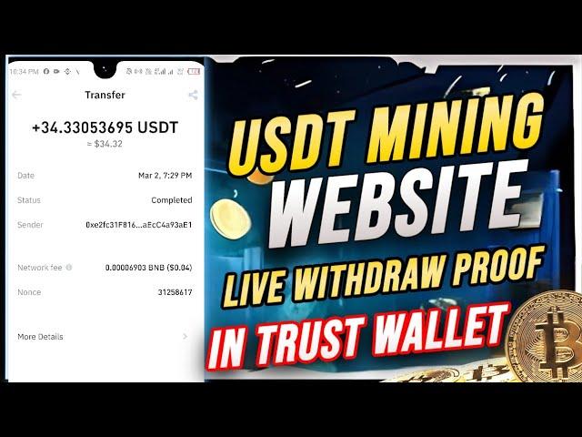 New Mining App | Live Withdraw Proof | Earns Daily USDT Free through this Mining App